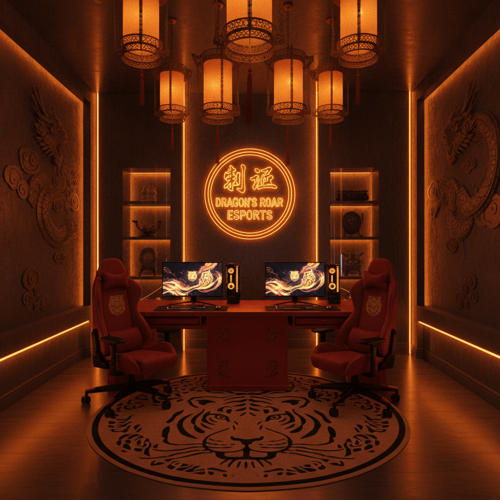 Sala de Gaming Tigre Dourado